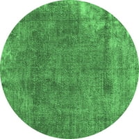 Ahgly Company u zatvorenom okruglom perzijskim smaragdnim zelenim tradicionalnim prostirkama, 8 'kruga