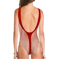 GDFUN Dame Sexy Visokog kopčaćeg kostimu kupaći kostim 3D lažni dlakavi za kostim kupaći kostim Žene