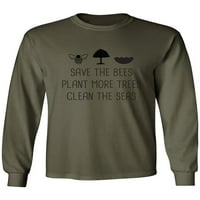 Spremite postrojenje pčele više Drveće majica za odrasle dugih rukava