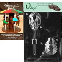 Cybritrayd klaun glava LOLLY Chocolate Candy kalup sa uputama za upute za upute za vođenje naših čokolade