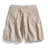 Plus veličina muški pamučni pamučni hlače Classic opušteno fit plus na otvorenom patentnim zatvaračem hlače