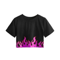 Awdenio majčin dan Ženske košulje Žene Ležerne prilike okrugli vrat Potražajte požar za ispis gornjih dijelova kratkih rukava majica bluza