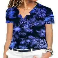 Capreze ženska cvjetna tiskana majica Bohemian Boho majica sa loungewewwewwov-om Tunička bluza s kratkim rukavima pulover
