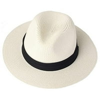 Mveomtd Hat Sun Beach Sklopivi šešir Boja širine žene Panama modni čvrsti bejzbol kapice velike kape za žene a