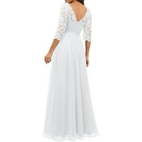 Ljetne haljine za žene bez rukava čvrstoća nalik gležnju A-line Datum skinga Dress Haljina bijela s