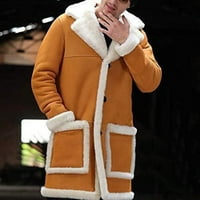 Zimski kaputi za muškarce muški casual cardigan kaput čvrsti bolovni tasteri kaput jakna od vune dugih