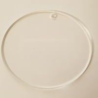 - Clear 1 8 akrilni diskovi sa rupom - krug, okrugli, listovi, odlični za privjeske, nakit DIY zanata