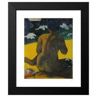 Paul Gauguin Crni moderni uokvireni muzej Art Print pod nazivom - Vahine no te miti