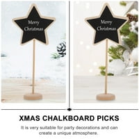 Xmas Chalkboard Picks DIY postrojenja Toppers Drvene poruke Blackboards Signals