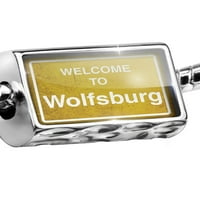 Žuti putni znak Dobrodošli u Wolfsburg Charm odgovara svim evropskim narukvicama