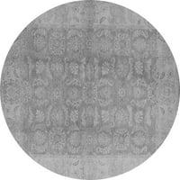 Ahgly Company u zatvorenom okrugli orijentalno sivi rugi tradicionalnih područja, 3 'runda