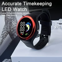 Qinghai Kids LED digitalni sat okrugli biranje vodootporni sportski satovi za dječake Djevojke Modni elektronski sat
