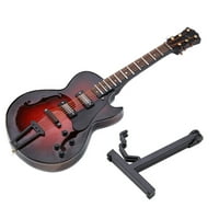 Model gitare, minijaturna gitara, gitarska replika sa muzičkim modelom štanda sa ukrasnim kućištem za dekorativni ukras za obrt ukrasa