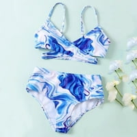 NSENDM kupaći kostim Dva ljeta slatka za ispis cvjetnih djevojčica 'Crisscross bojenje djevojke djevojčice