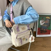 Kawaii ruksak slatka torba sa cvijećem dodataka Kawaii Pins za djevojčice školske ruksack, jedna veličina