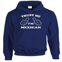 MEXICAN - možete mi vjerovati - ruino pulover hoodie, mornarsko, 2xl