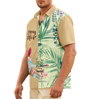 FNNYKO muškarci i dječaci Uskršnja havajska majica Uskrsni ispisani opušteni-fit casual majica s kratkim