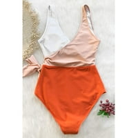 ECQKAME Ženska kupaći kostim u boji Blok Boolo Boster SIDE ODI Čvrsti bikini push-up podstavljeni kupaći