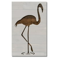 Flamingo ružičasti šablon šablona za ptice za ponovno zamijeniti 8. za slikanje na zidovima, drva itd. Stencille