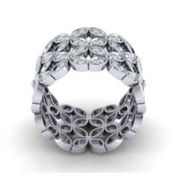 0.75carat okrugli rez Diamond Prong za mladeni cvijet vječni bend prsten za vjenčanje čvrstog 14k zlata FG VS