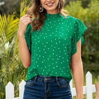 Ženski slovo uzorak tens cool i prozračan ljetni vrhovi kratki rukav bluza o vratu majica Tanke stilski
