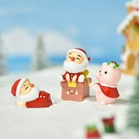 Božićne figurice Exquisite Slatke smole radne površine Božićne ukrasne figurice za kućnu višebojni smolu