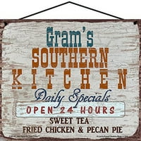 Vintage stil Južna kuhinja Znak: GRAM-ova južna kuhinja dnevna specijalnih otvorenih sati. - Majčin