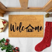 Tepih Veliki teški pleteni prekrivač cipele za božićne prostirke vrata za ulazne vrata za ulazne vrata