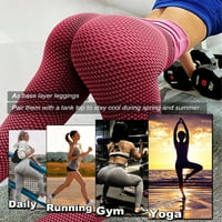 Yoga hlače visokog struka za žene rastezanje Tummy Control Butt Booty plijen ruched gamaše trčanje fitness