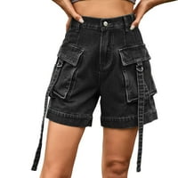 Koaiezne Ženske kratke hlače Ljetne casure Srednja struka Kratka moda Ženska ulična odjeća Traper kratke