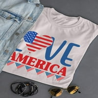 Ljubavna Amerika W Banners Majica Žene -Image by Shutterstock, Ženska XX-velika