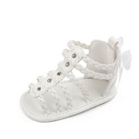 TODDLER sandale pojedinačno izdubiti prve šetače princeze cipele bijele 0m-6m