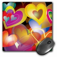 3Droza srca Valentine Šareni dizajn, jastučić miša, po