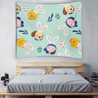 Uskršnji zeko zid viseći tapiserija za spavaću sobu, pozadinsko zid za kućni dekor, 60x smiješni zec