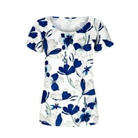 Ženska odjeća Grafički tees kratki rukav okrugli vrat T majica Bluza Summer Plus veličine bijelih m