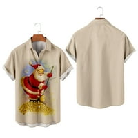 Odštampana havajska majica s kratkim rukavima za muškarce cvjetni gumb dolje majica Regualr Fit casual