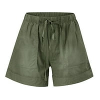 Aaiymet Trčevi kratke hlače Ženske elastične strukske kratke hlače sa dnevnim boravkom Pajama kratke hlače, zeleno l