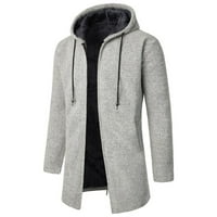 Rollbacks Mens Jesen Zimski kaput kaput pletiva plišana i zgušnjava puna zip čvrsta odjeća casual topli