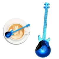 Julam Colorful Guitar čaj - kreativna kašika za miješanje - kašika za piće od nehrđajućeg čelika, lako se čisti, slatka kašika za miješanje za sladoled, šećer, kafu, mliječni pribor, kuhinjski pribor