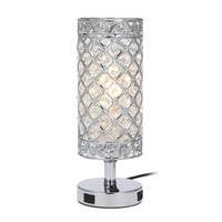 Tomshine Crystal Bedsside Dekorativni stol sa dvostrukim USB punjenjem priključka Moderna noćna lampa