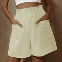 Kratke hlače za ženske staze za prodaju Ženske modne hlače Leisure Sports Horts Hlače Pocket High Squik Udobne farmere za žene za žene
