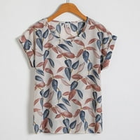 Majica s dugim rukavima Žene Fit T majice Divlja majica s kratkim šifonskom košulju za ispis cvjetnih