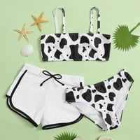 Kupaći kostimi za djevojčice Toddler Girl Cow Print Suspender kupaći kostimi pamučni ljetni kupaći kostimi