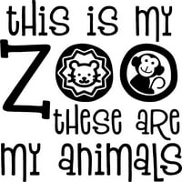 Ovo je moj zoološki vrt. Moji su životinje lav majmun smiješni porodični ljubavni zidni naljepnice za