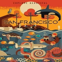 San Francisco, Kalifornija, morske životinje, geometrijski