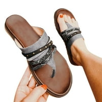 Sandale verpetriture za žene Ljeto Ležerne prilike Vintage Snake Print Colorblock Thong Flip Flip Flops