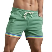 Bacock muške kratke hlače MENS Ljeto u boji Duge hlače Pocket CrckString labavi povremeni sportski trčanje
