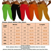 Avamo dame labavi fit visoki dno struka čvrste boje snopa za noge, žene plus veličine trčanja hlače
