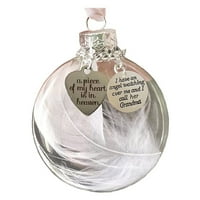 Clear Božićna memorijalna kugla za perje, božićni ukrasi Angel Feathers Ball, od mog srca nalazi se