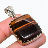 Tiger Eye Gemstone Handmade Sterling Srebrni nakit Privjesak 1.58